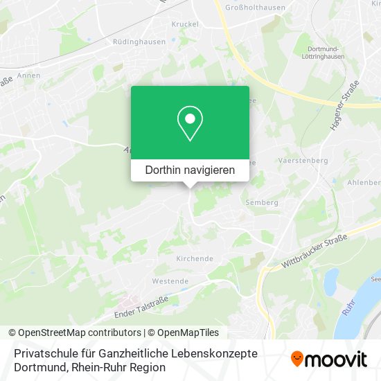 Privatschule für Ganzheitliche Lebenskonzepte Dortmund Karte