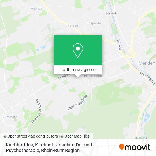 Kirchhoff Ina, Kirchhoff Joachim Dr. med. Psychotherapie Karte