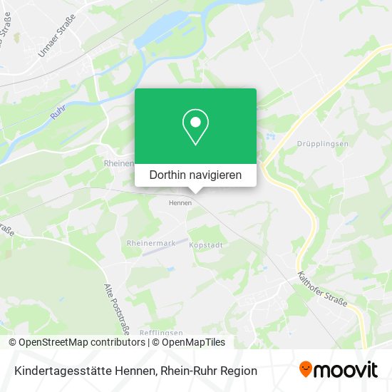 Kindertagesstätte Hennen Karte