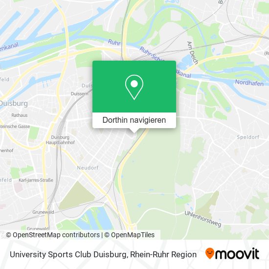 University Sports Club Duisburg Karte