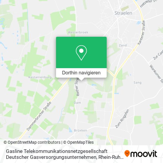 Gasline Telekommunikationsnetzgesellschaft Deutscher Gasversorgungsunternehmen Karte