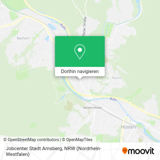 Jobcenter Stadt Arnsberg Karte