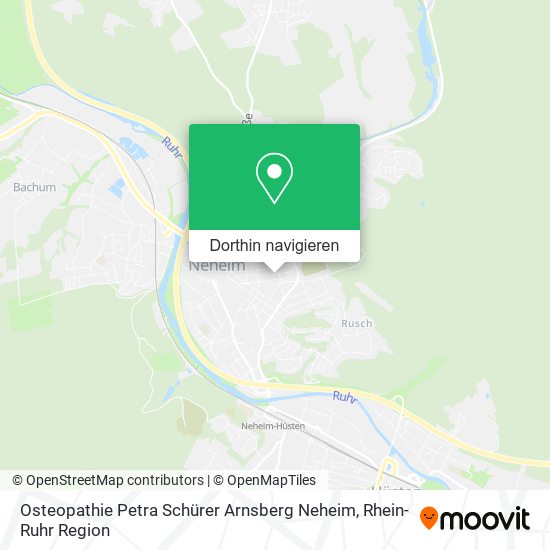 Osteopathie Petra Schürer Arnsberg Neheim Karte