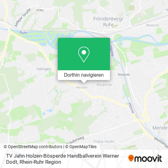TV Jahn Holzen-Bösperde Handballverein Werner Dodt Karte
