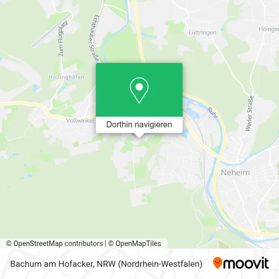Bachum am Hofacker Karte