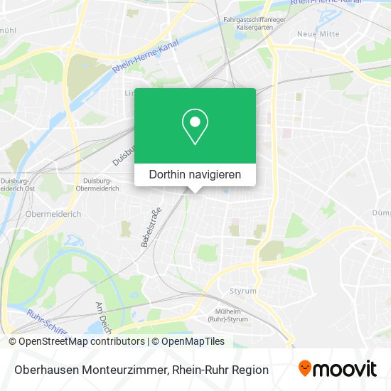 Oberhausen Monteurzimmer Karte
