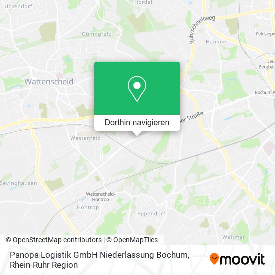 Panopa Logistik GmbH Niederlassung Bochum Karte