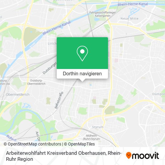 Arbeiterwohlfahrt Kreisverband Oberhausen Karte