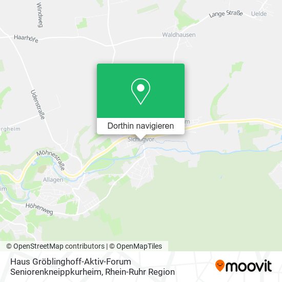 Haus Gröblinghoff-Aktiv-Forum Seniorenkneippkurheim Karte