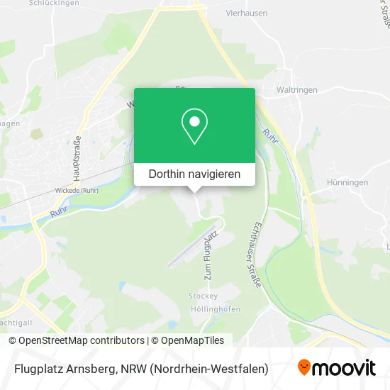 Flugplatz Arnsberg Karte