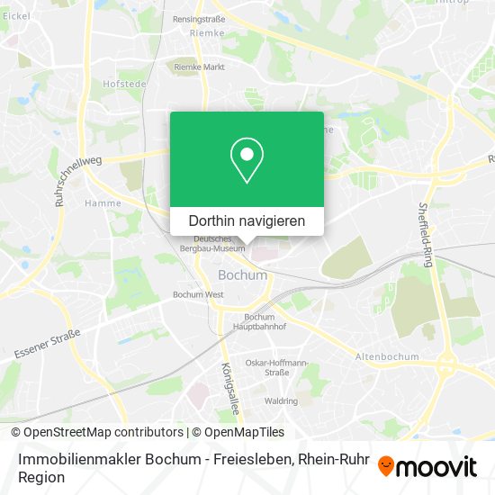 Immobilienmakler Bochum - Freiesleben Karte