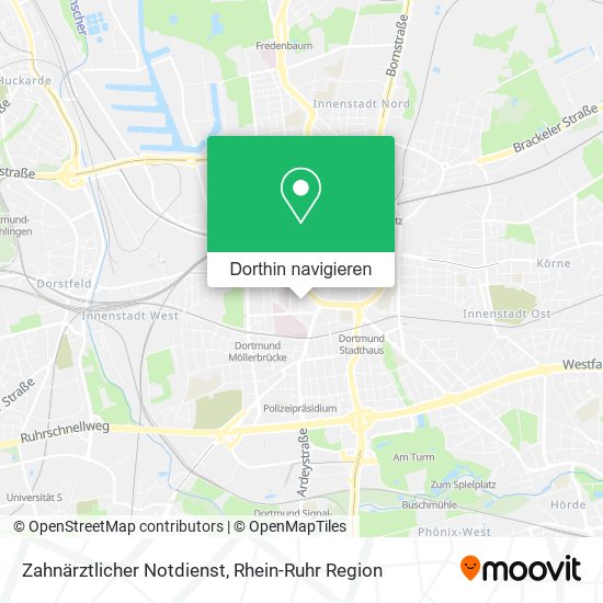 Zahnärztlicher Notdienst Karte