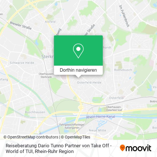 Reiseberatung Dario Tunno Partner von Take Off - World of TUI Karte