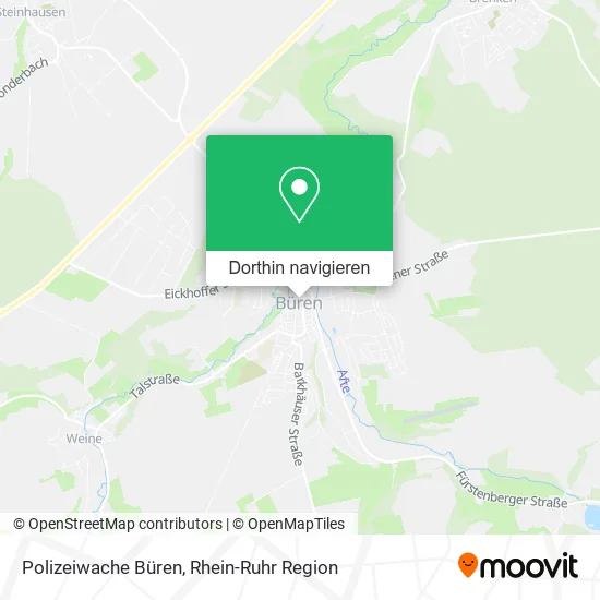Polizeiwache Büren Karte