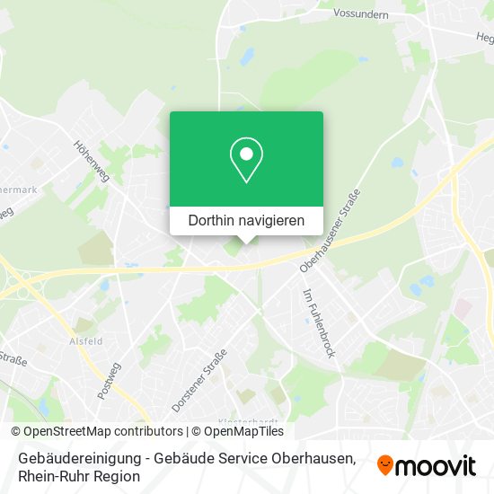Gebäudereinigung - Gebäude Service Oberhausen Karte