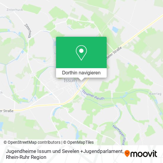 Jugendheime Issum und Sevelen +Jugendparlament Karte