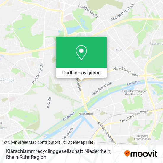 Klärschlammrecyclinggesellschaft Niederrhein Karte