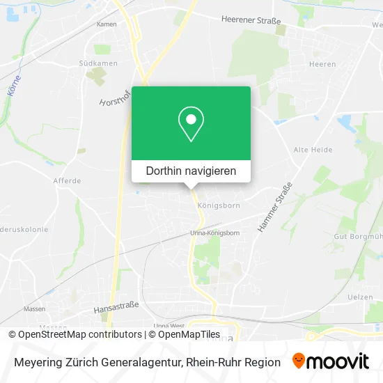 Meyering Zürich Generalagentur Karte