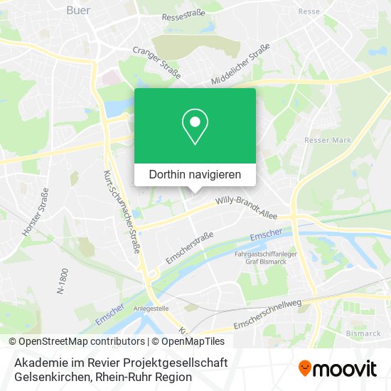 Akademie im Revier Projektgesellschaft Gelsenkirchen Karte