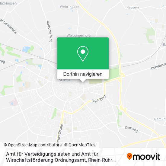 Amt für Verteidigungslasten und Amt für Wirschaftsförderung Ordnungsamt Karte