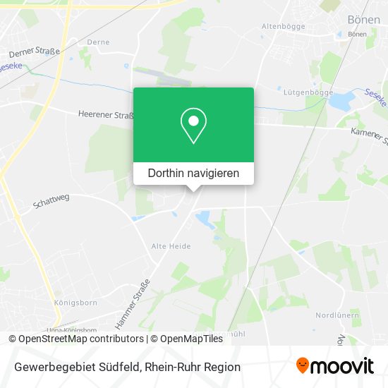 Gewerbegebiet Südfeld Karte