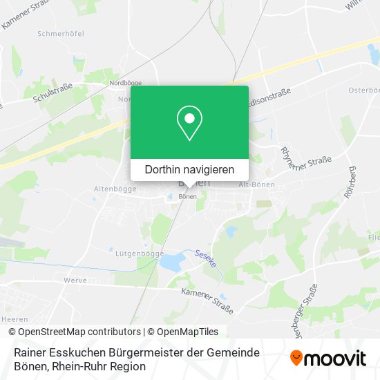 Rainer Esskuchen Bürgermeister der Gemeinde Bönen Karte