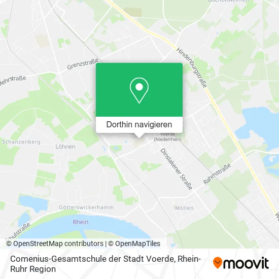 Comenius-Gesamtschule der Stadt Voerde Karte