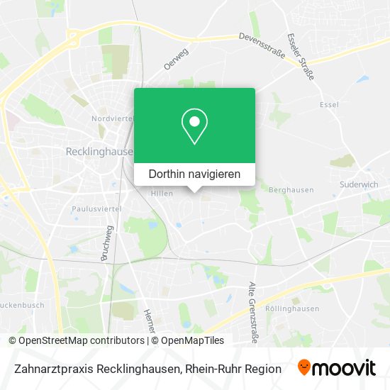 Zahnarztpraxis Recklinghausen Karte