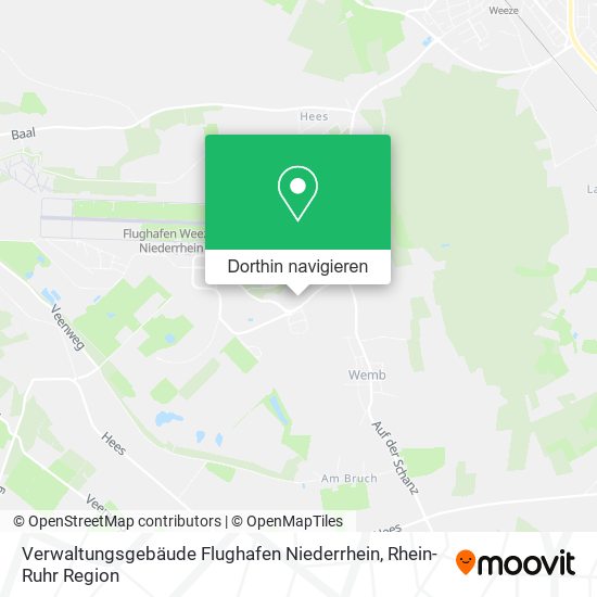 Verwaltungsgebäude Flughafen Niederrhein Karte