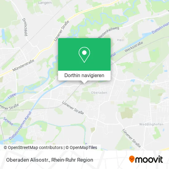 Oberaden Alisostr. Karte