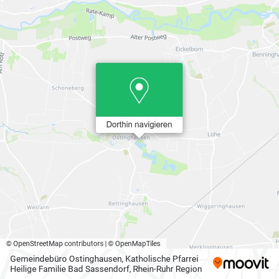 Gemeindebüro Ostinghausen, Katholische Pfarrei Heilige Familie Bad Sassendorf Karte