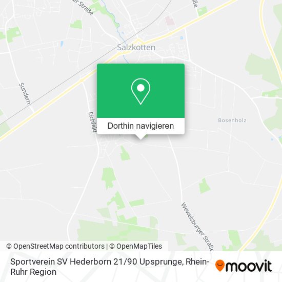 Sportverein SV Hederborn 21 / 90 Upsprunge Karte