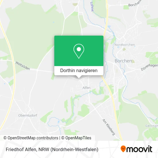 Friedhof Alfen Karte