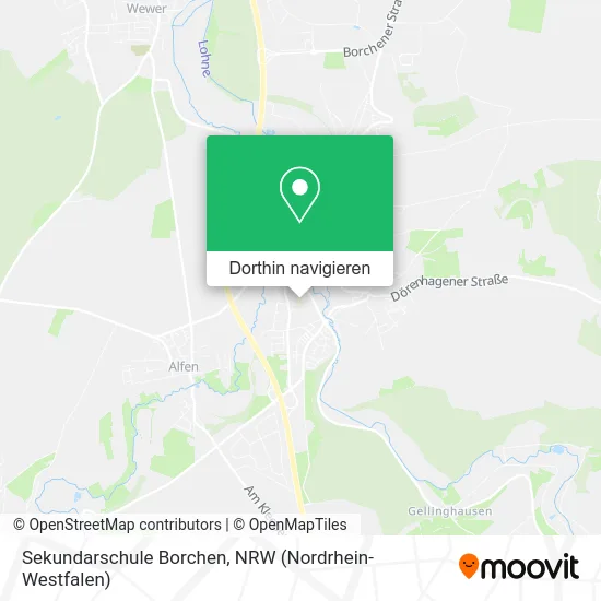 Sekundarschule Borchen Karte
