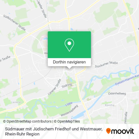 Südmauer mit Jüdischem Friedhof und Westmauer Karte