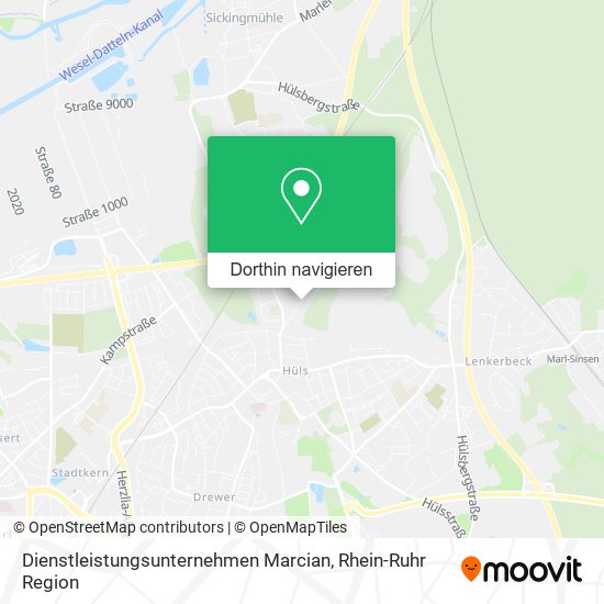 Dienstleistungsunternehmen Marcian Karte