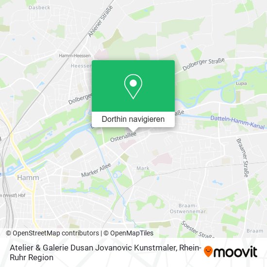 Atelier & Galerie Dusan Jovanovic Kunstmaler Karte
