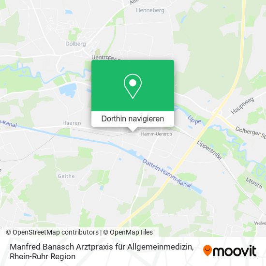 Manfred Banasch Arztpraxis für Allgemeinmedizin Karte
