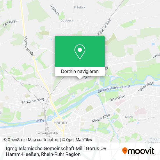 Igmg Islamische Gemeinschaft Milli Görüs Ov Hamm-Heeßen Karte