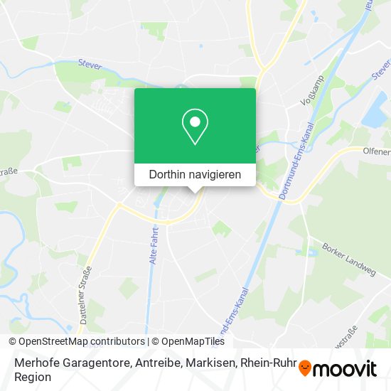 Merhofe Garagentore, Antreibe, Markisen Karte