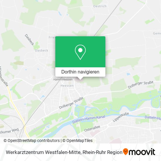 Werkarztzentrum Westfalen-Mitte Karte