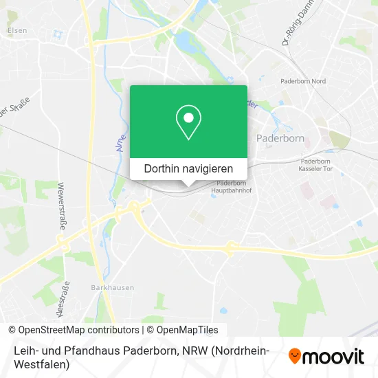 Leih- und Pfandhaus Paderborn Karte