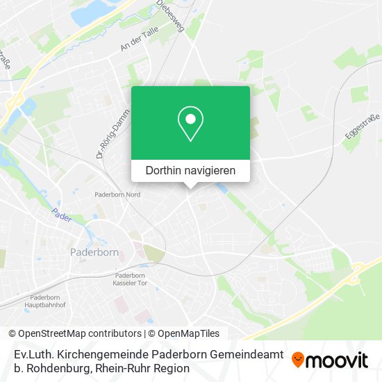 Ev.Luth. Kirchengemeinde Paderborn Gemeindeamt b. Rohdenburg Karte