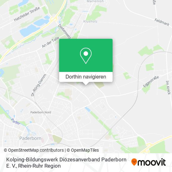 Kolping-Bildungswerk Diözesanverband Paderborn E. V. Karte