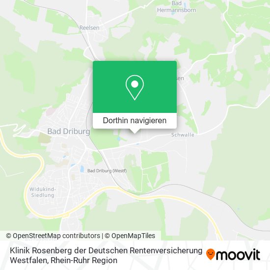 Klinik Rosenberg der Deutschen Rentenversicherung Westfalen Karte