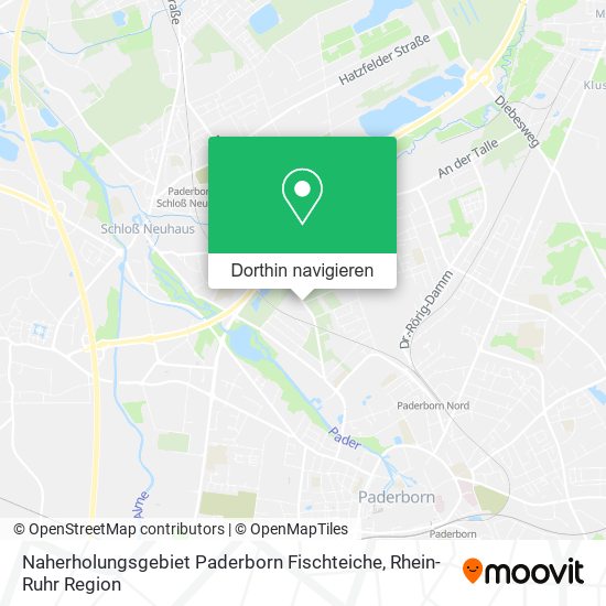 Naherholungsgebiet Paderborn Fischteiche Karte