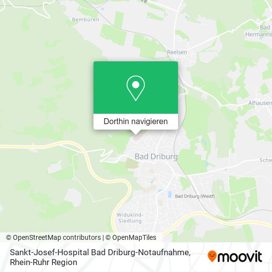 Sankt-Josef-Hospital Bad Driburg-Notaufnahme Karte