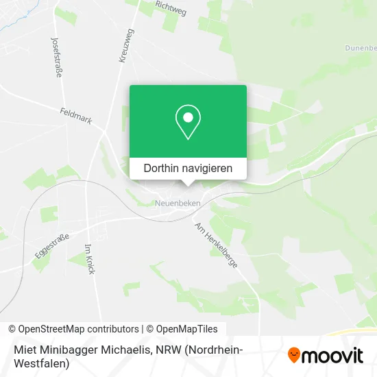 Miet Minibagger Michaelis Karte