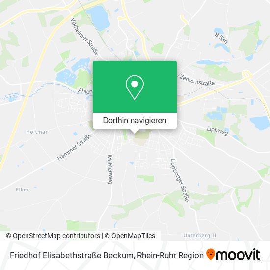Friedhof Elisabethstraße Beckum Karte
