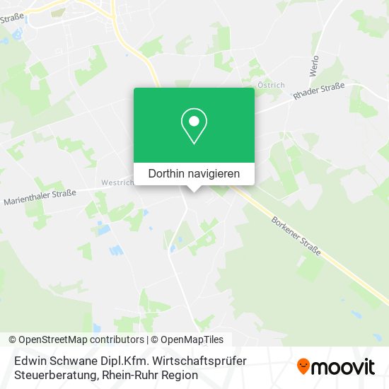 Edwin Schwane Dipl.Kfm. Wirtschaftsprüfer Steuerberatung Karte